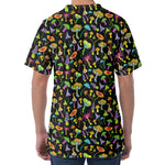 Psychedelic Mushroom Pattern Print Men's Velvet T-Shirt