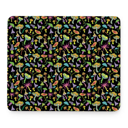 Psychedelic Mushroom Pattern Print Mouse Pad