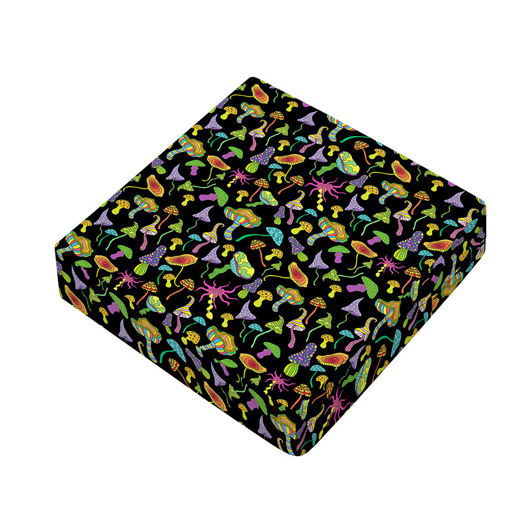 Psychedelic Mushroom Pattern Print Outdoor Seat Cushion Cover