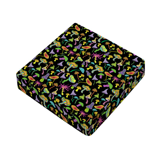 Psychedelic Mushroom Pattern Print Outdoor Seat Cushion Cover