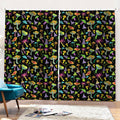 Psychedelic Mushroom Pattern Print Pencil Pleat Curtains