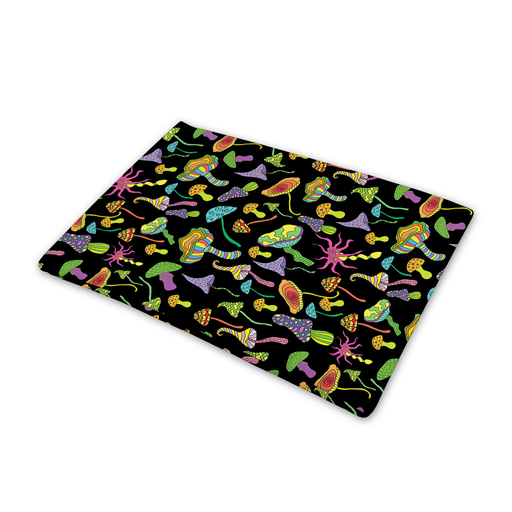 Psychedelic Mushroom Pattern Print Pet Cooling Mat Cover