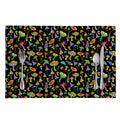 Psychedelic Mushroom Pattern Print Placemat