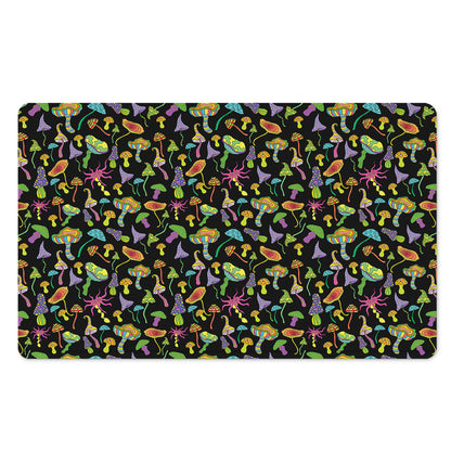 Psychedelic Mushroom Pattern Print Polyester Doormat