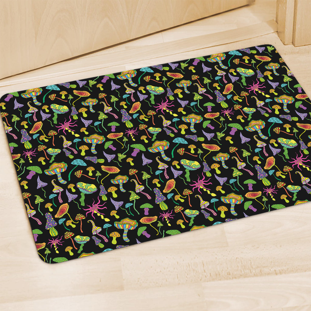 Psychedelic Mushroom Pattern Print Polyester Doormat