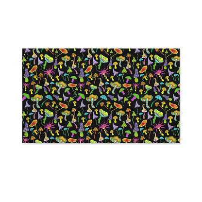 Psychedelic Mushroom Pattern Print Polyester Flag