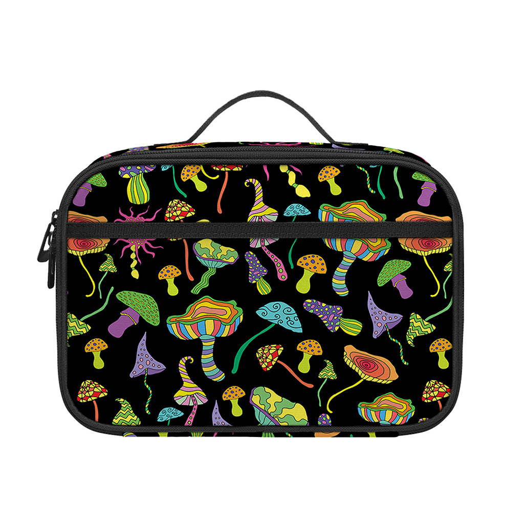 Psychedelic Mushroom Pattern Print Portable Lunch Bag