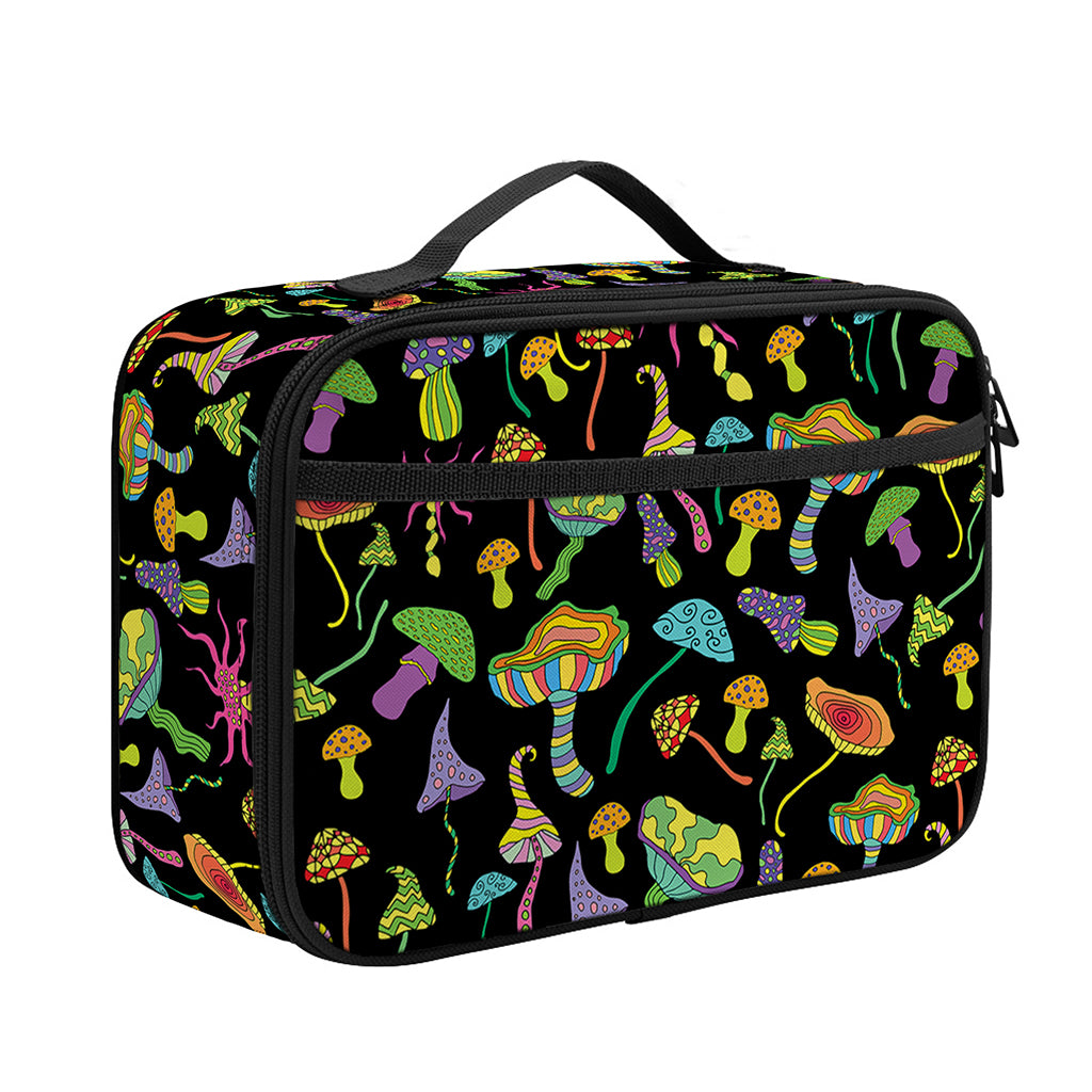 Psychedelic Mushroom Pattern Print Portable Lunch Bag