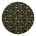 Psychedelic Mushroom Pattern Print Round Blanket