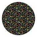 Psychedelic Mushroom Pattern Print Round Floor Mat