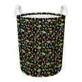Psychedelic Mushroom Pattern Print Round Laundry Basket
