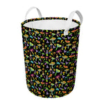 Psychedelic Mushroom Pattern Print Round Laundry Basket
