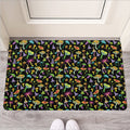 Psychedelic Mushroom Pattern Print Rubber Doormat