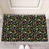 Psychedelic Mushroom Pattern Print Rubber Doormat