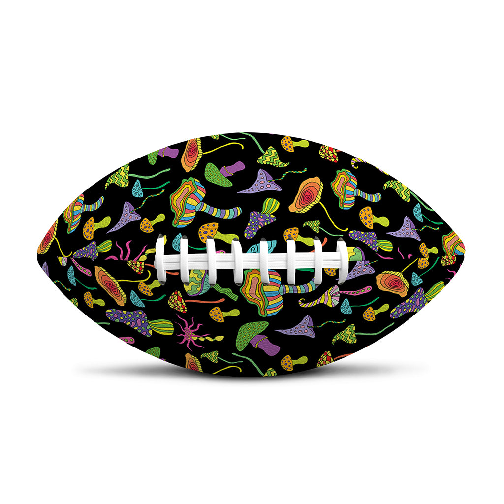 Psychedelic Mushroom Pattern Print Rugby Ball