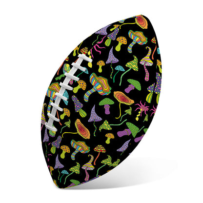 Psychedelic Mushroom Pattern Print Rugby Ball