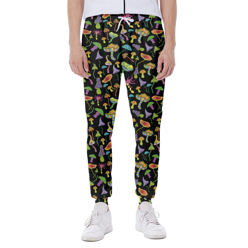 Psychedelic Mushroom Pattern Print Scuba Joggers