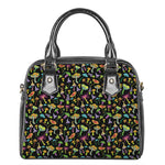 Psychedelic Mushroom Pattern Print Shoulder Handbag