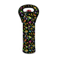 Psychedelic Mushroom Pattern Print Single Neoprene Wine Tote