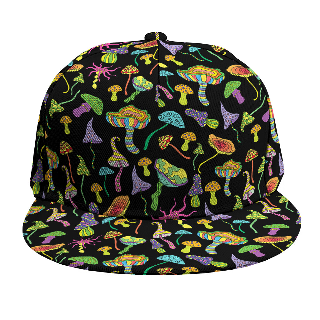 Psychedelic Mushroom Pattern Print Snapback Cap