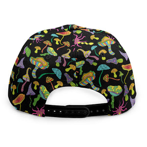 Psychedelic Mushroom Pattern Print Snapback Cap