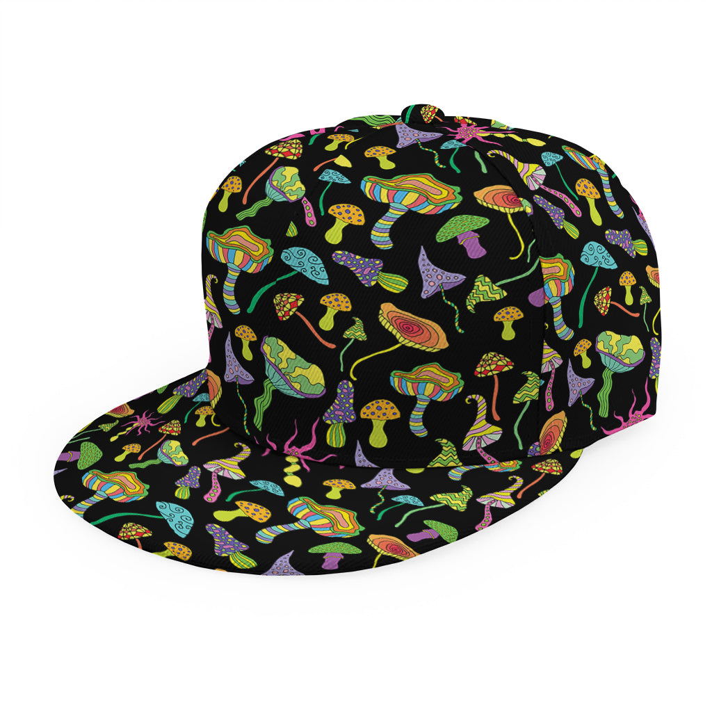 Psychedelic Mushroom Pattern Print Snapback Cap