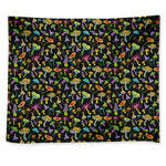 Psychedelic Mushroom Pattern Print Tapestry