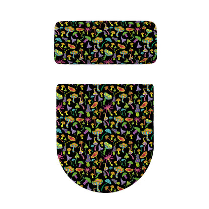 Psychedelic Mushroom Pattern Print Toilet Lid And Tank Cover Set