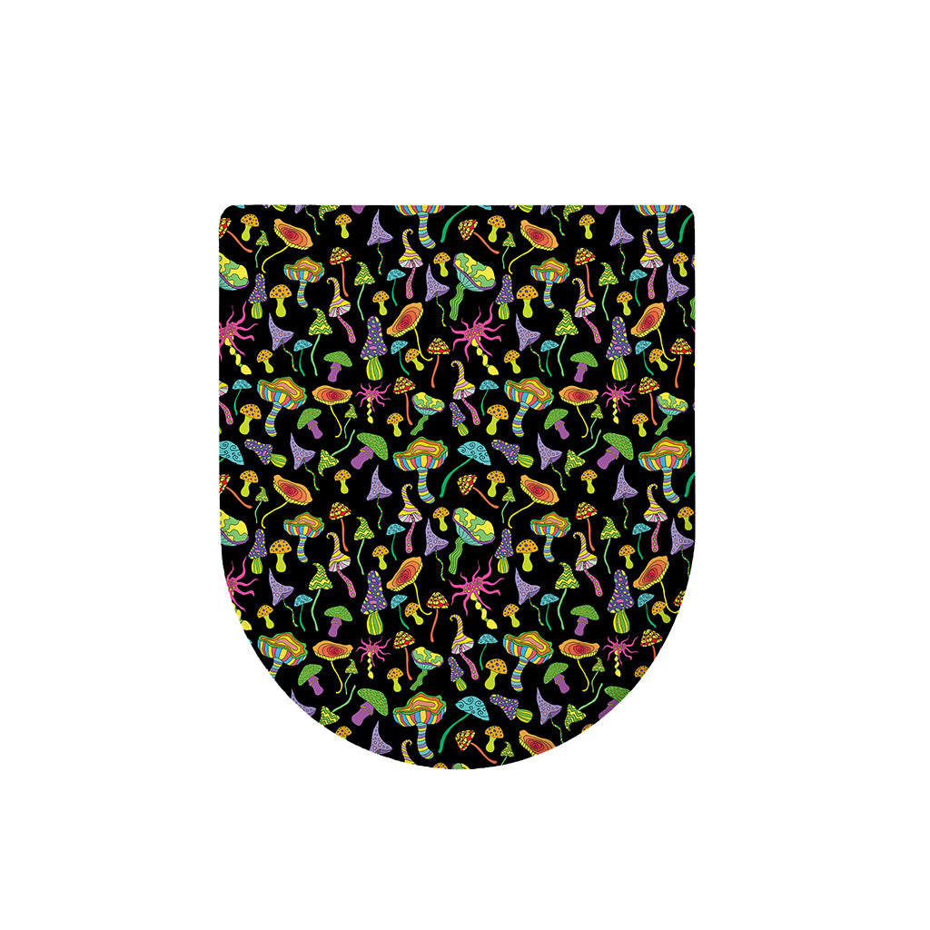 Psychedelic Mushroom Pattern Print Toilet Lid Cover
