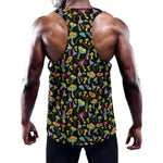 Psychedelic Mushroom Pattern Print Training Tank Top