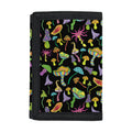 Psychedelic Mushroom Pattern Print Trifold Wallet