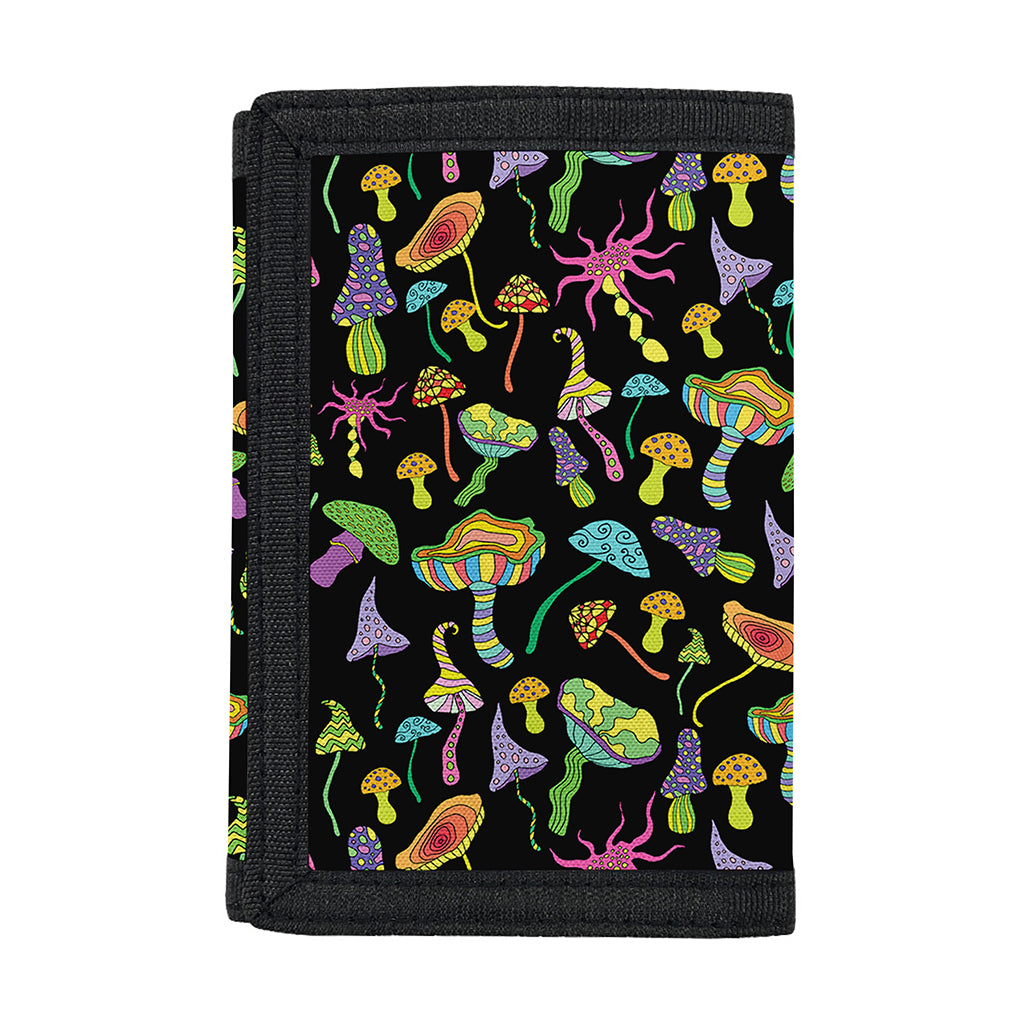 Psychedelic Mushroom Pattern Print Trifold Wallet