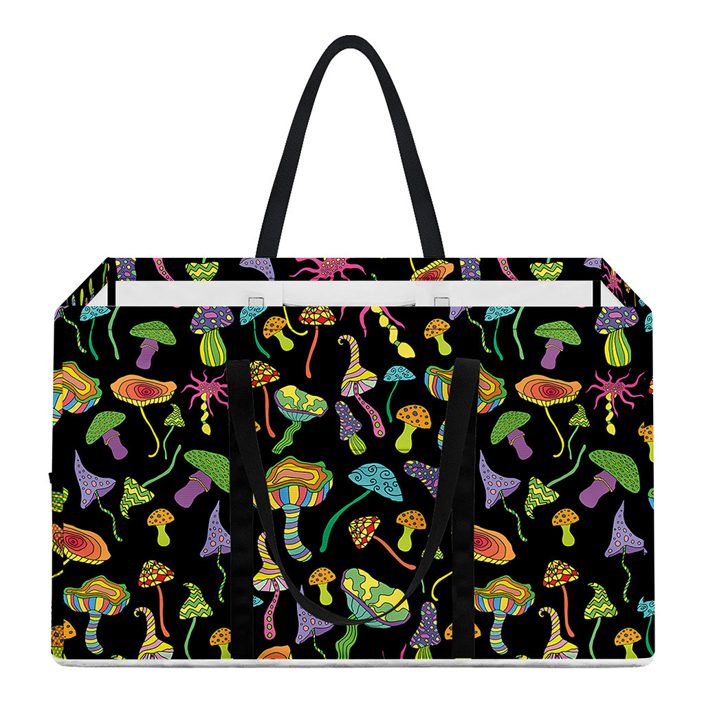 Psychedelic Mushroom Pattern Print Utility Tote Bag