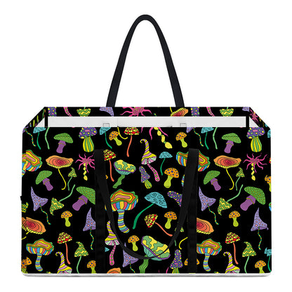 Psychedelic Mushroom Pattern Print Utility Tote Bag