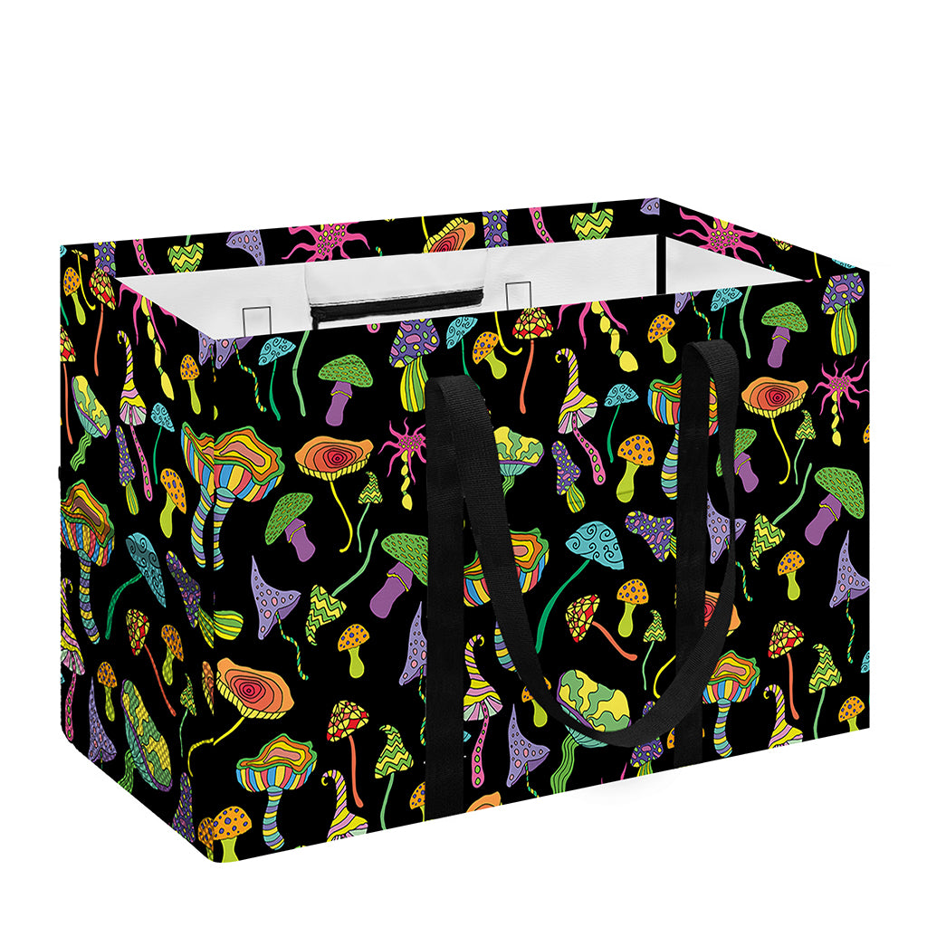 Psychedelic Mushroom Pattern Print Utility Tote Bag