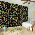 Psychedelic Mushroom Pattern Print Wall Sticker