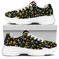 Psychedelic Mushroom Pattern Print White Chunky Shoes