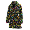 Psychedelic Mushroom Pattern Print Women's Bathrobe