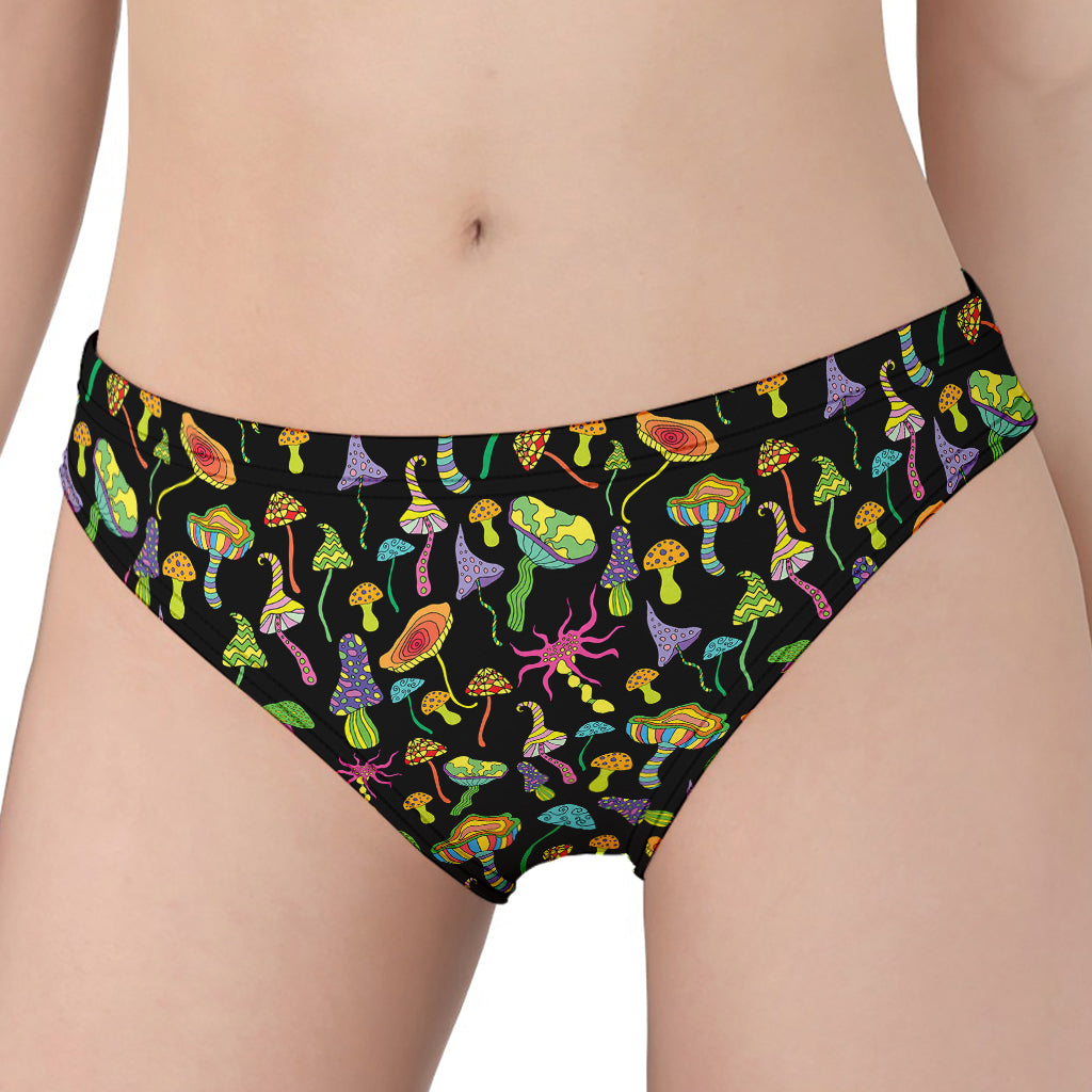 Psychedelic Mushroom Pattern Print Women's Panties