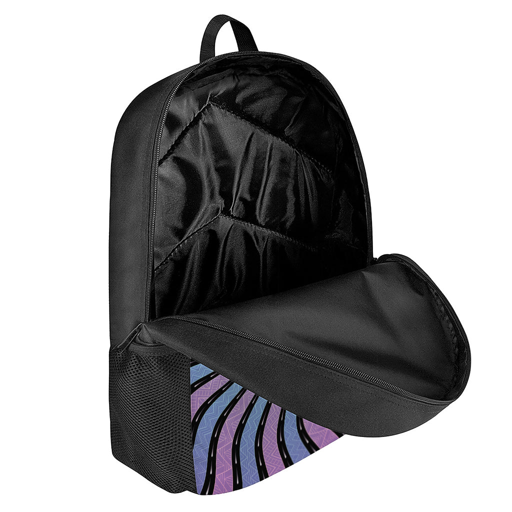 Psychedelic Om Print 17 Inch Backpack