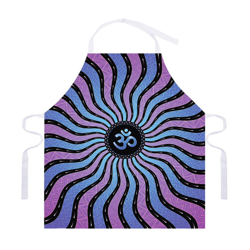 Psychedelic Om Print Adjustable Apron