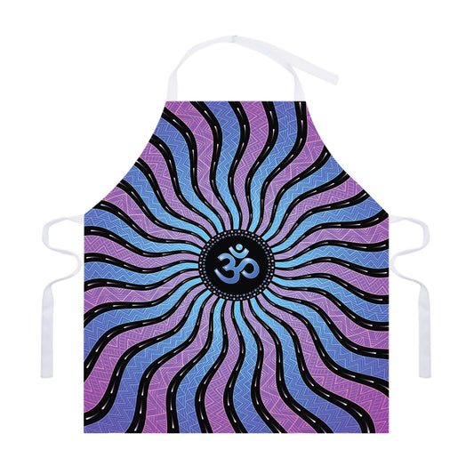 Psychedelic Om Print Adjustable Apron