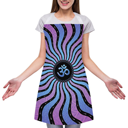 Psychedelic Om Print Adjustable Apron