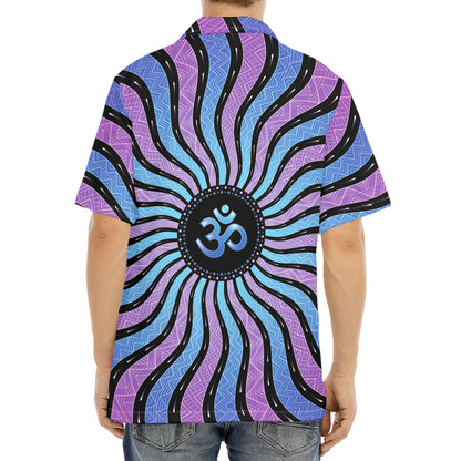 Psychedelic Om Print Aloha Shirt