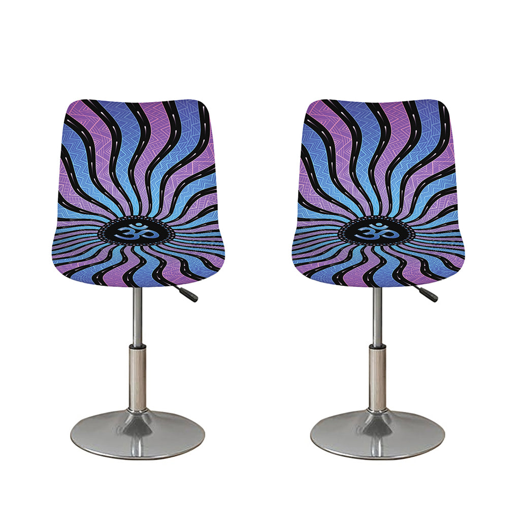 Psychedelic Om Print Bar Stool Covers