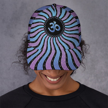 Psychedelic Om Print Baseball Cap