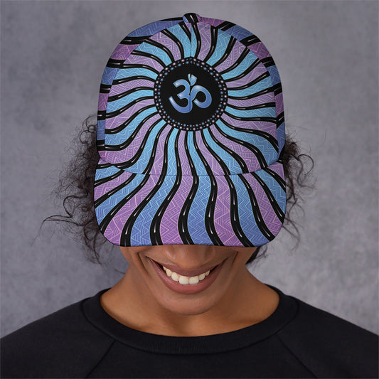 Psychedelic Om Print Baseball Cap