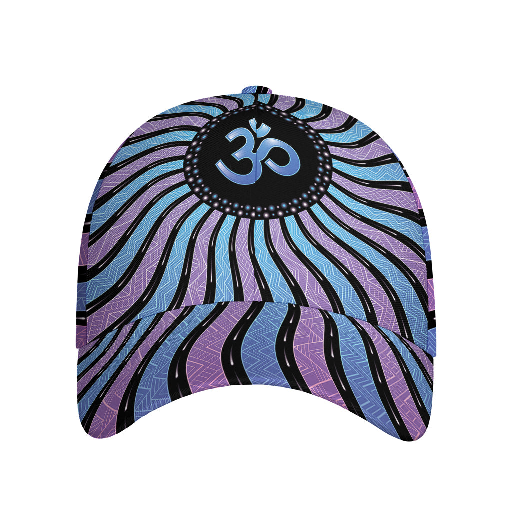 Psychedelic Om Print Baseball Cap