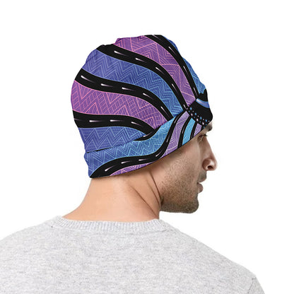 Psychedelic Om Print Beanie