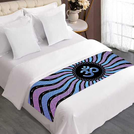 Psychedelic Om Print Bed Runner